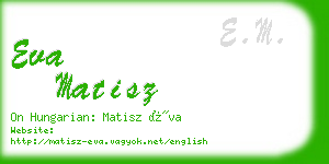 eva matisz business card